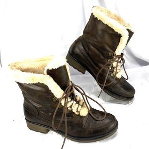 Baretraps Sindee Boots Women's Size 7.5 M Faux Fur Lined Boots Brown